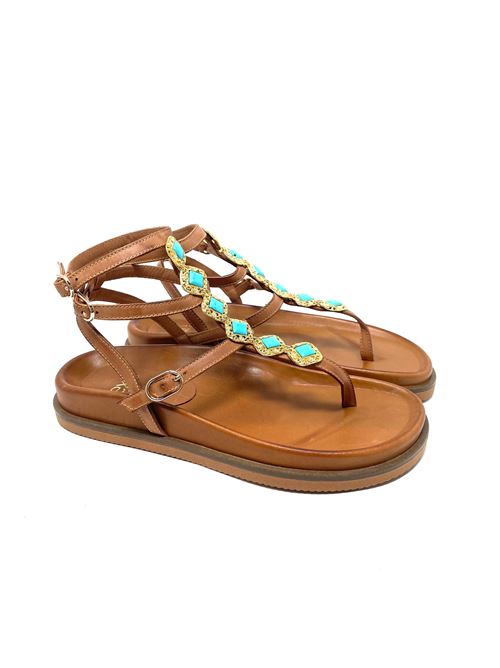 Sandalo donna gioiello IL LACCIO | 534PELLETAN TURQUOISE